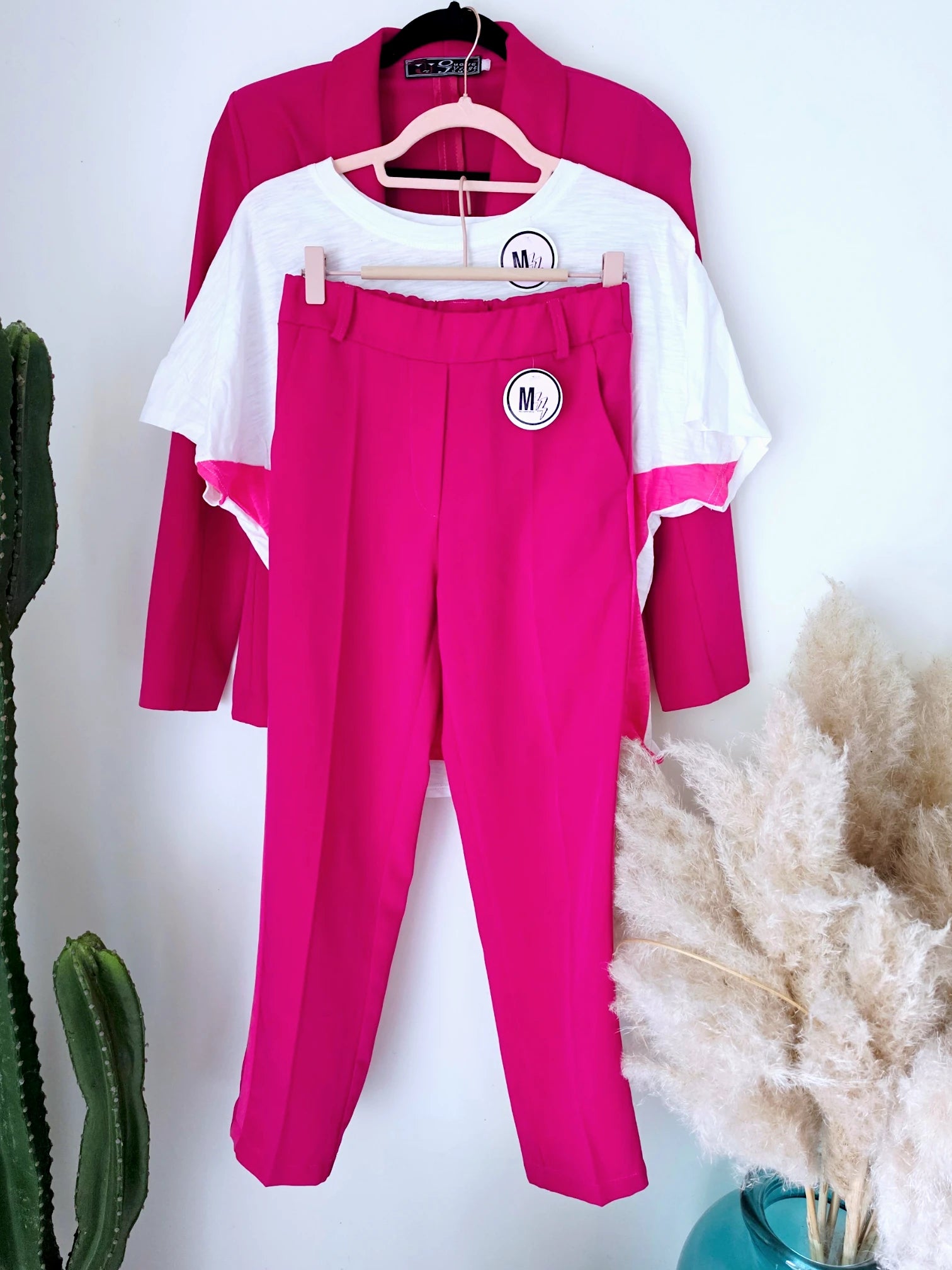 Ensemble 3 pièces fuchsia
