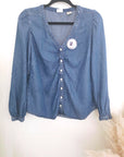 Chemise bleue en lyocell