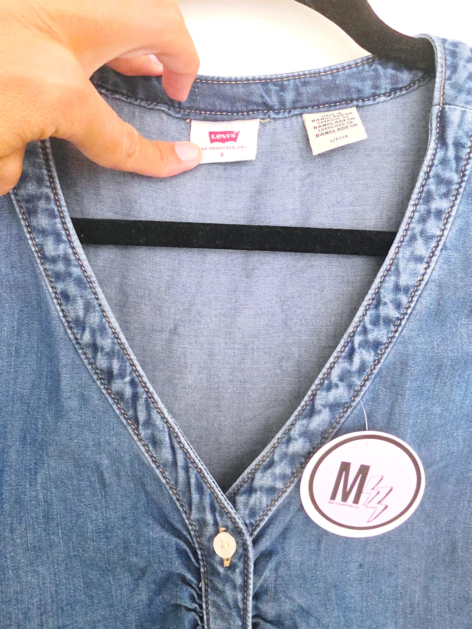 Chemise bleue en lyocell