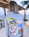 Veste en jean customisée