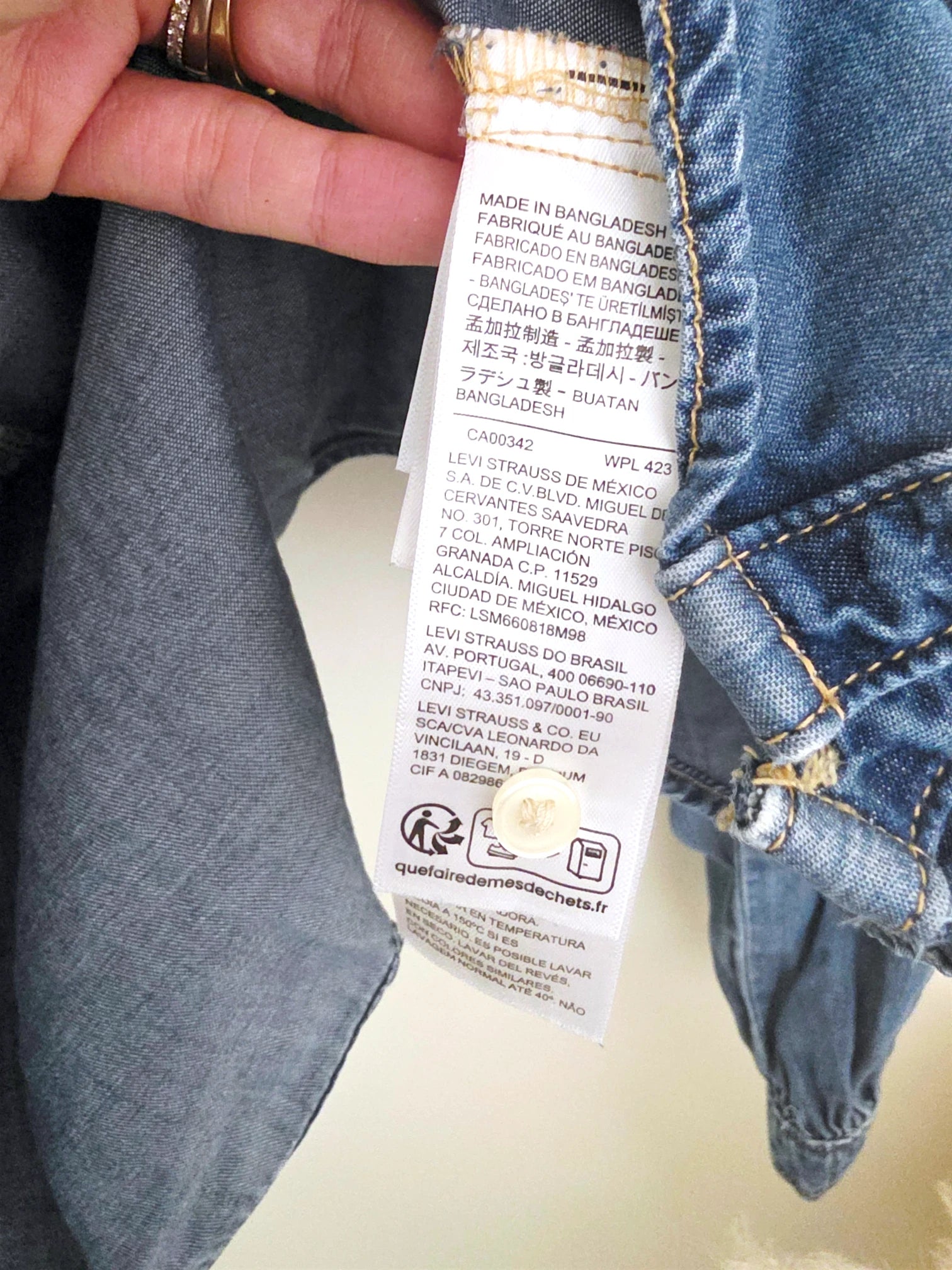 Chemise bleue en lyocell