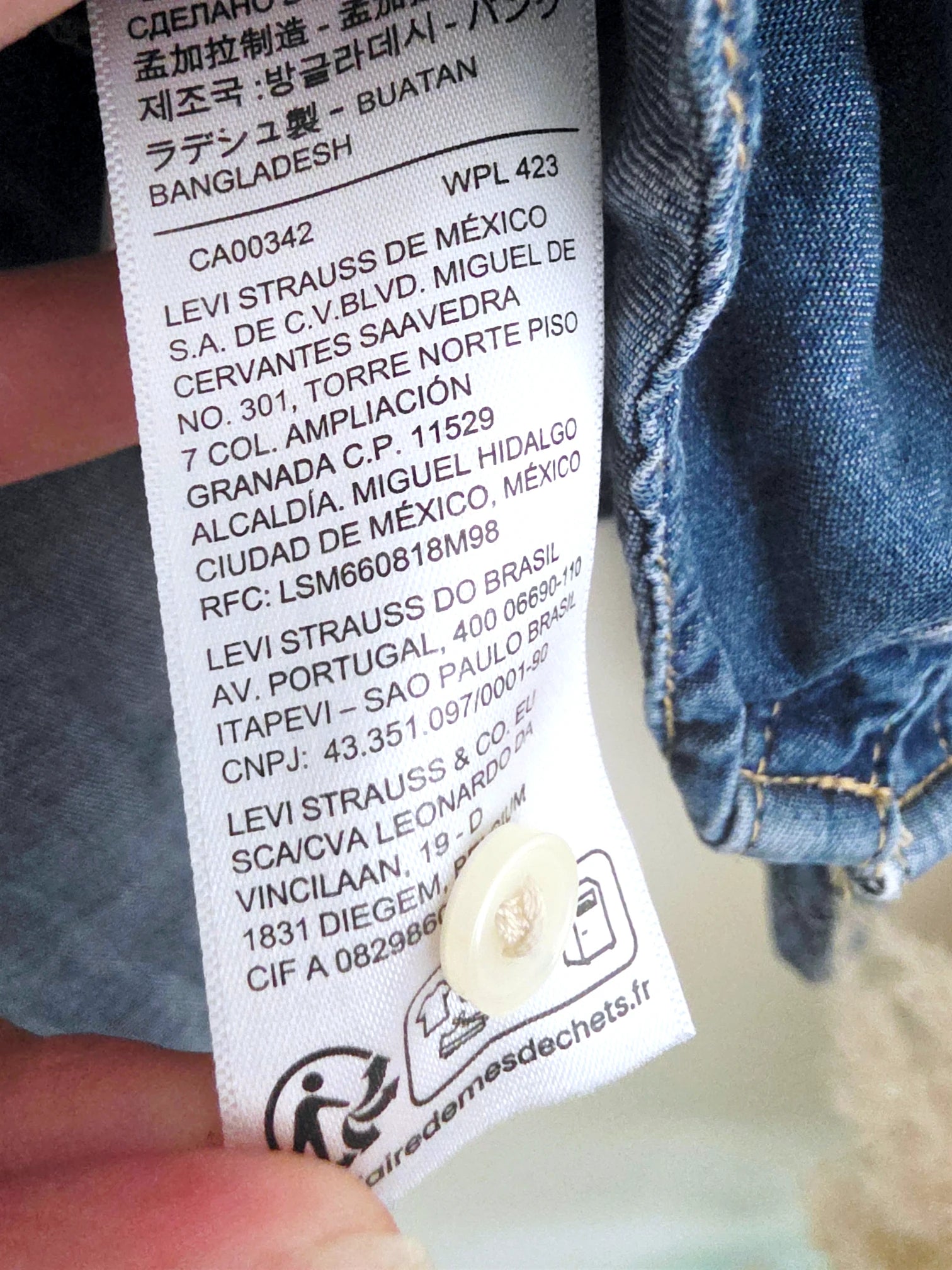 Chemise bleue en lyocell