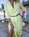 Robe smoking jaune