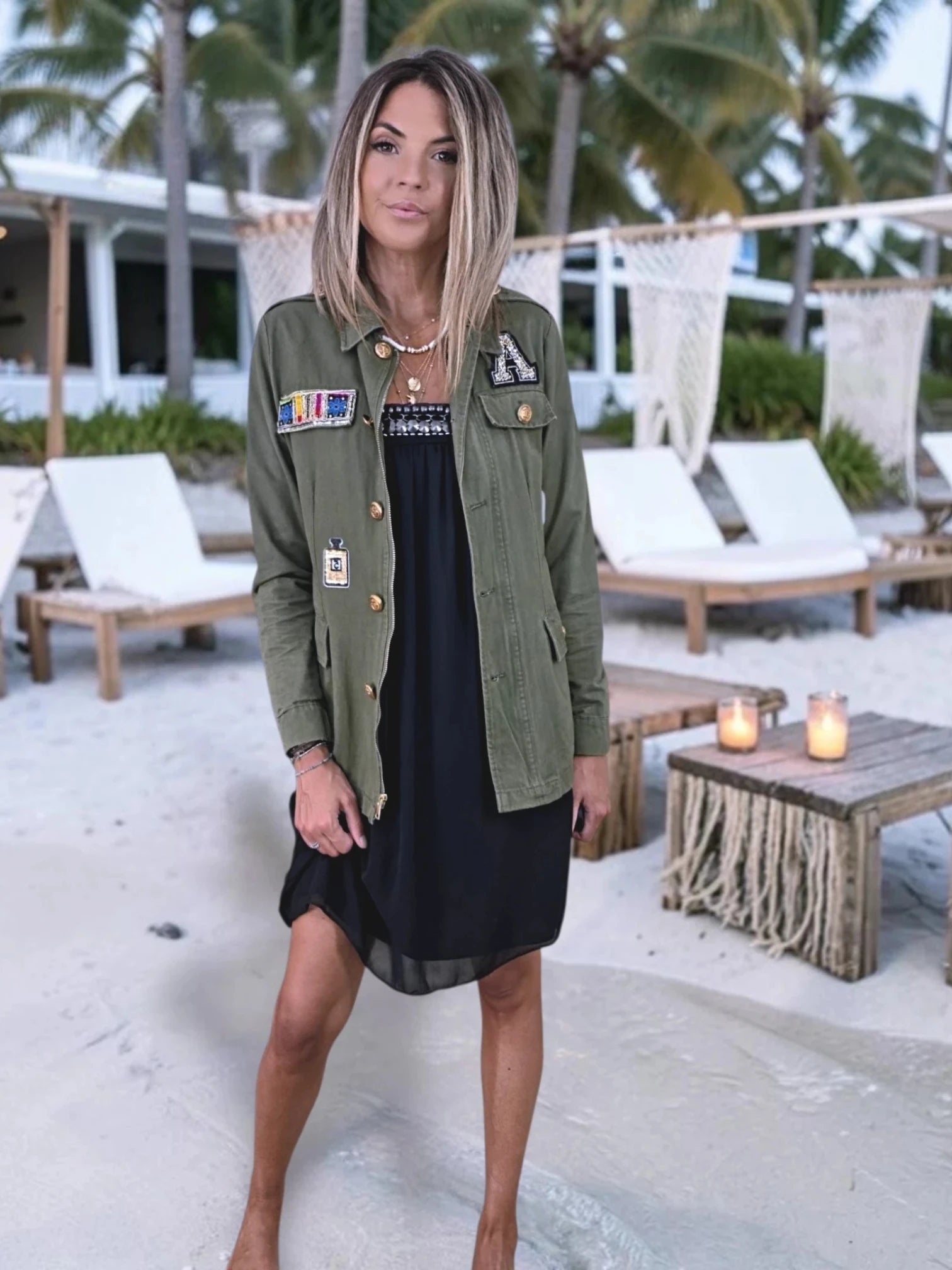 Veste saharienne militaire customisée