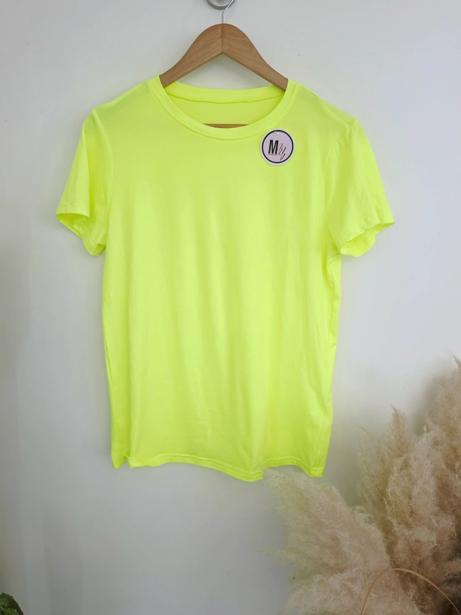 T-shirt jaune fluo avec élasthanne