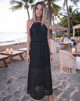 Robe noire ajourée