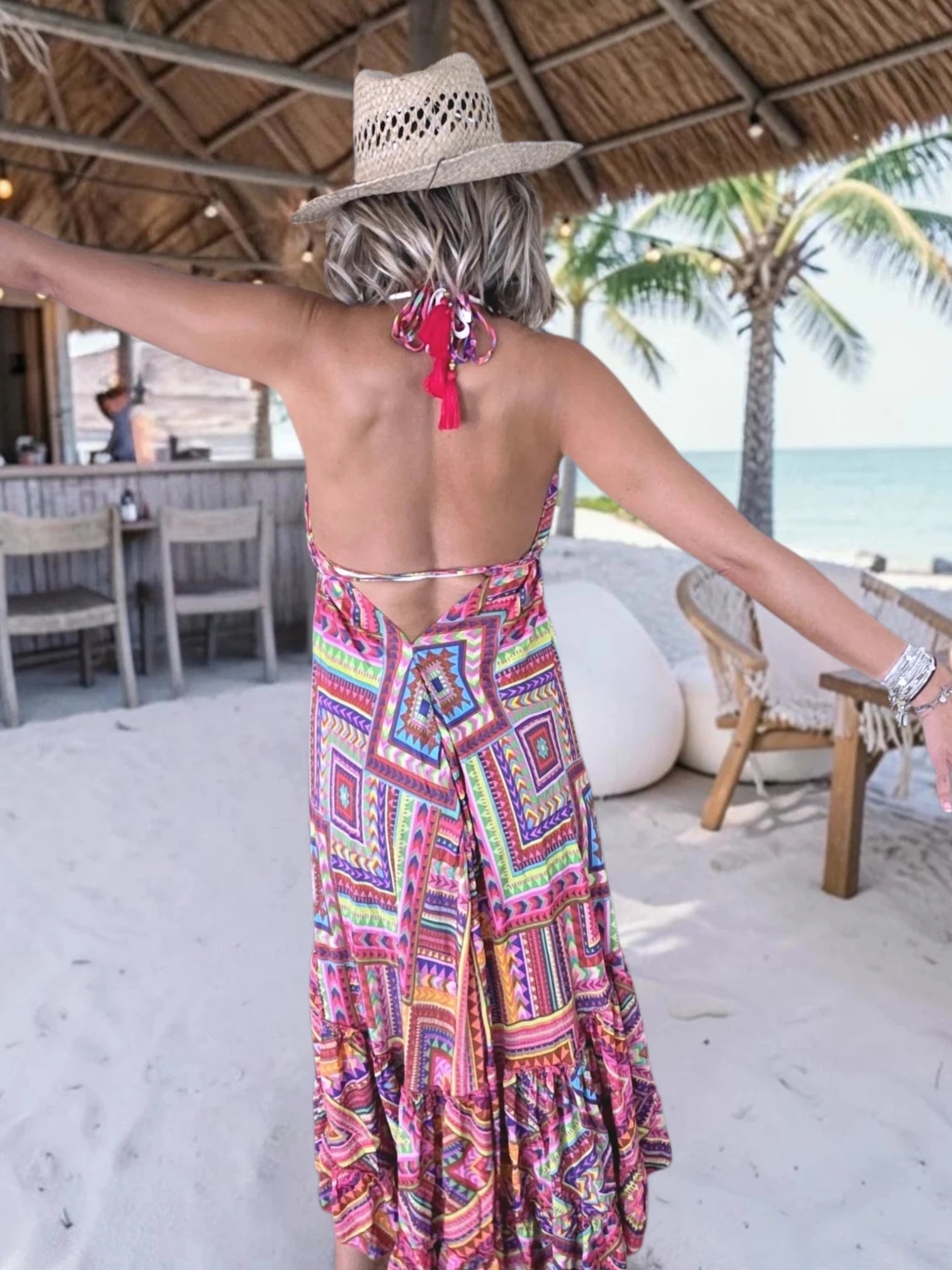 Robe asymétrique en soie