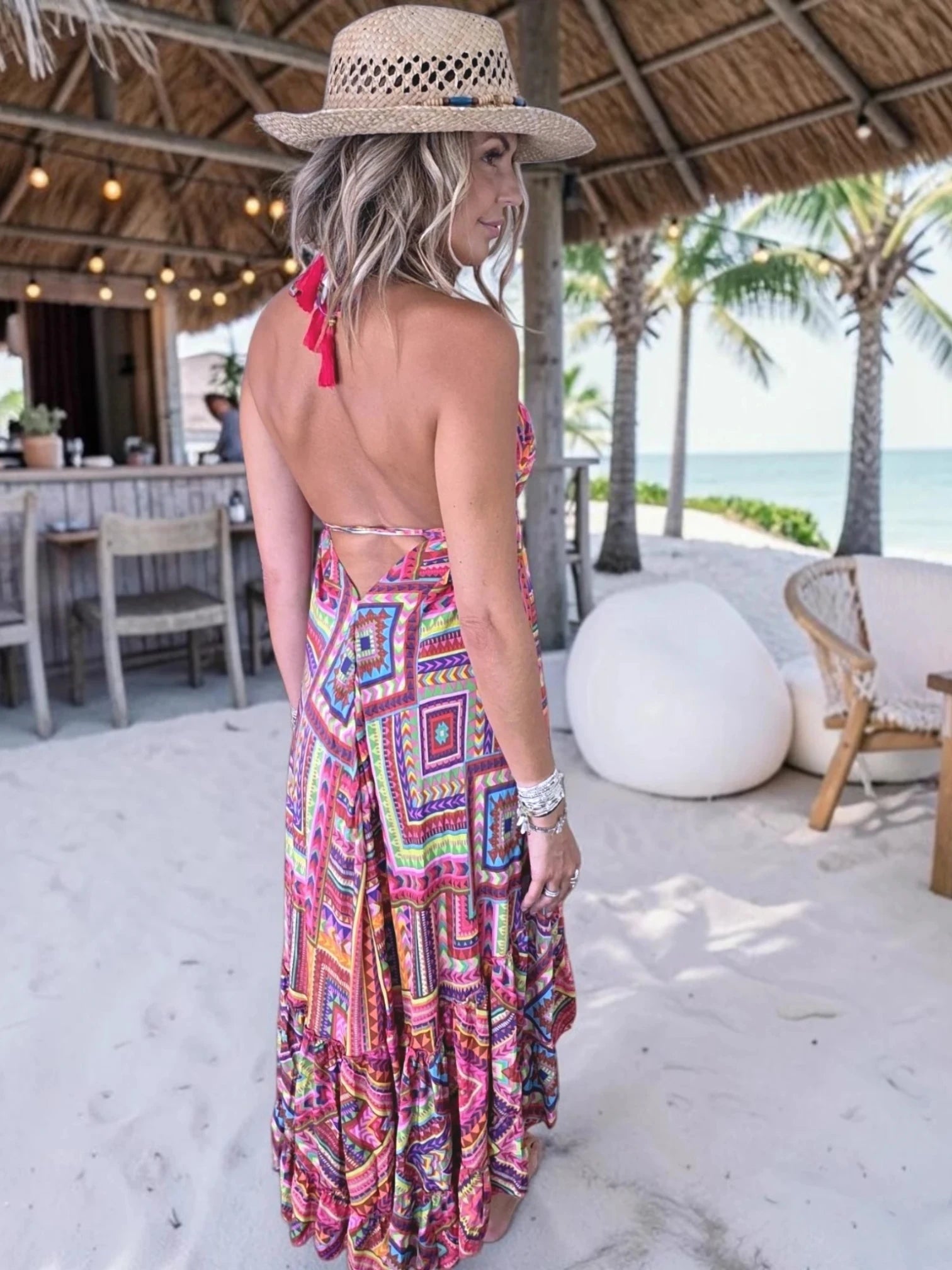 Robe asymétrique en soie