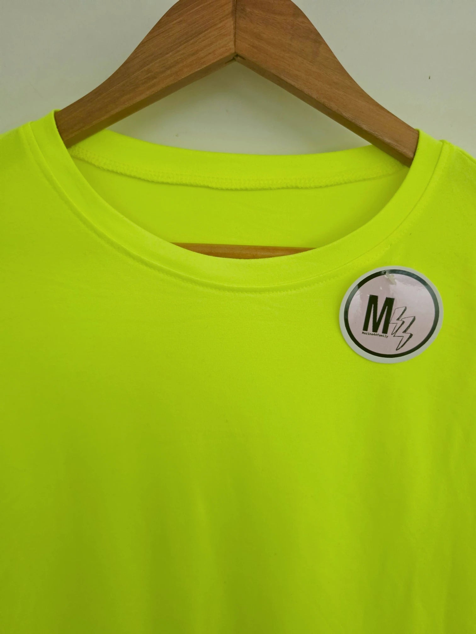 T-shirt jaune fluo avec élasthanne
