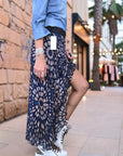 Jupe longue bleu marine à imprimé - 𝐌𝐚𝐫𝐢𝐧𝐚𝟒𝟒𝐟𝐚𝐦𝐢𝐥𝐲