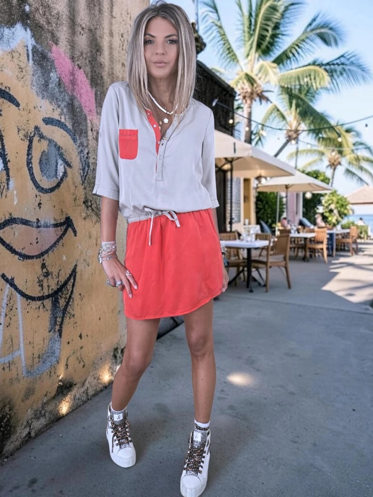 Robe casual-chic bicolore - 𝐌𝐚𝐫𝐢𝐧𝐚𝟒𝟒𝐟𝐚𝐦𝐢𝐥𝐲