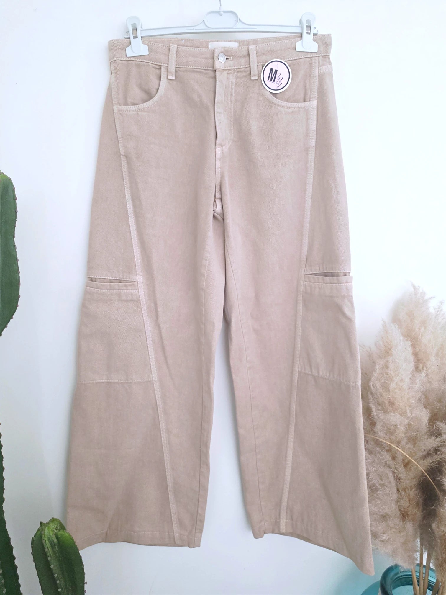 Pantalon cargo à jambe large