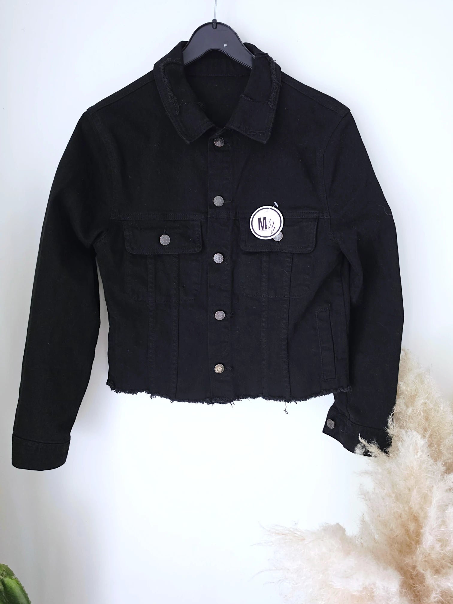 Veste noire en jean