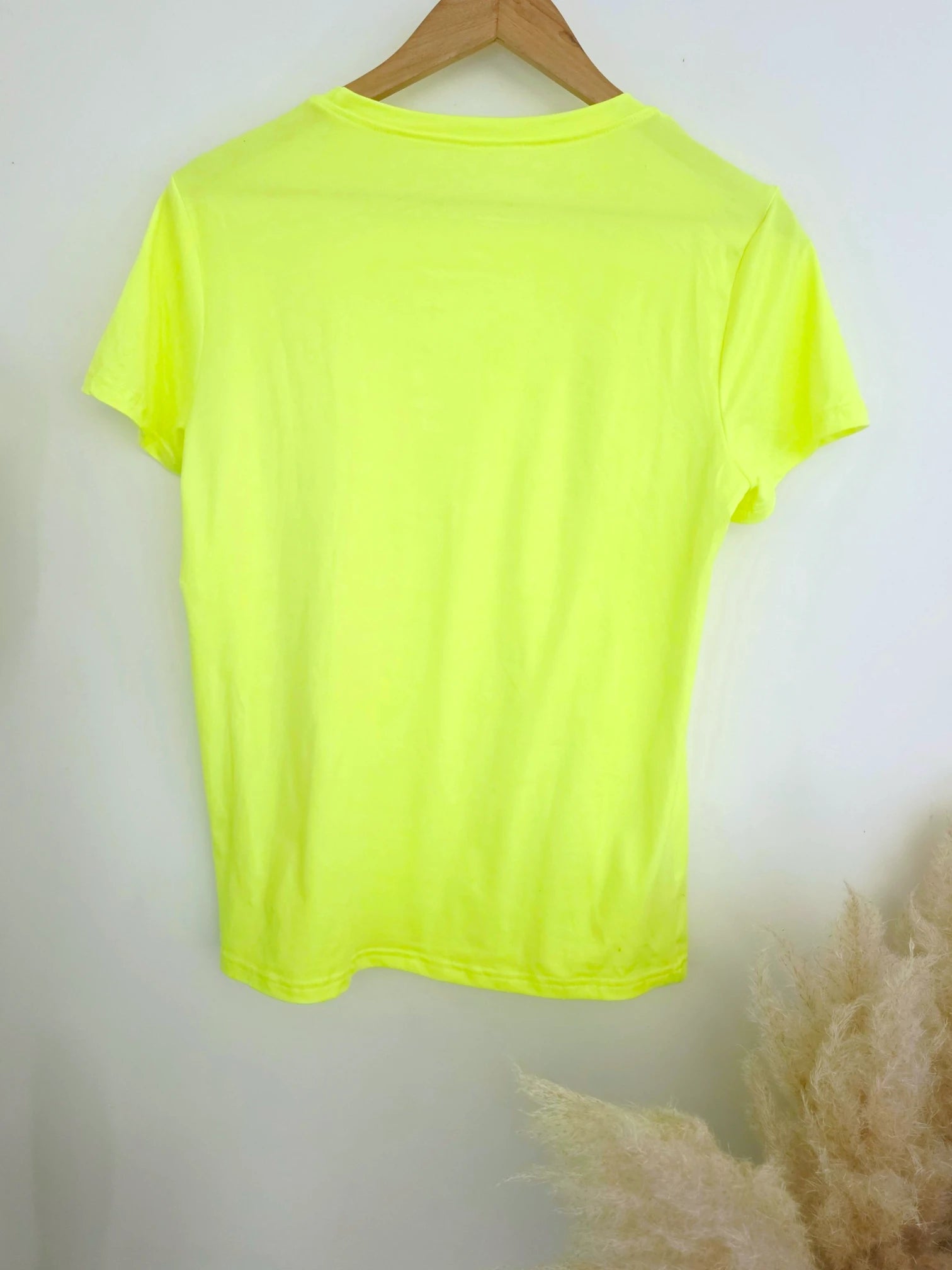 T-shirt jaune fluo avec élasthanne