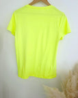 T-shirt jaune fluo avec élasthanne