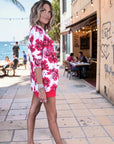 Veste blanche à imprimé flower rouge - 𝐌𝐚𝐫𝐢𝐧𝐚𝟒𝟒𝐟𝐚𝐦𝐢𝐥𝐲