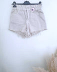 Short en jean beige