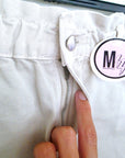 Short en jean beige