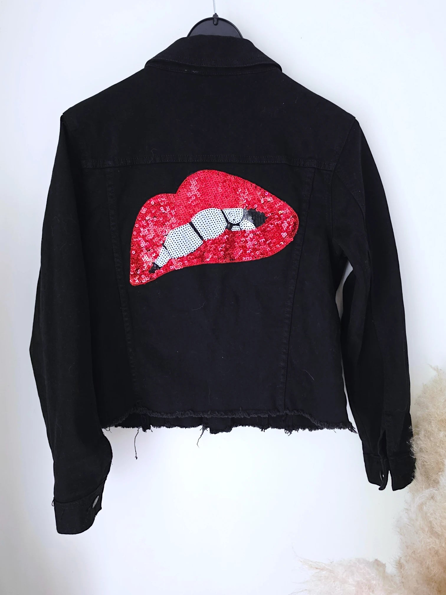 Veste noire en jean