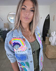 Veste en jean customisée