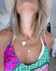 Collier breloque cœur en acier inoxydable