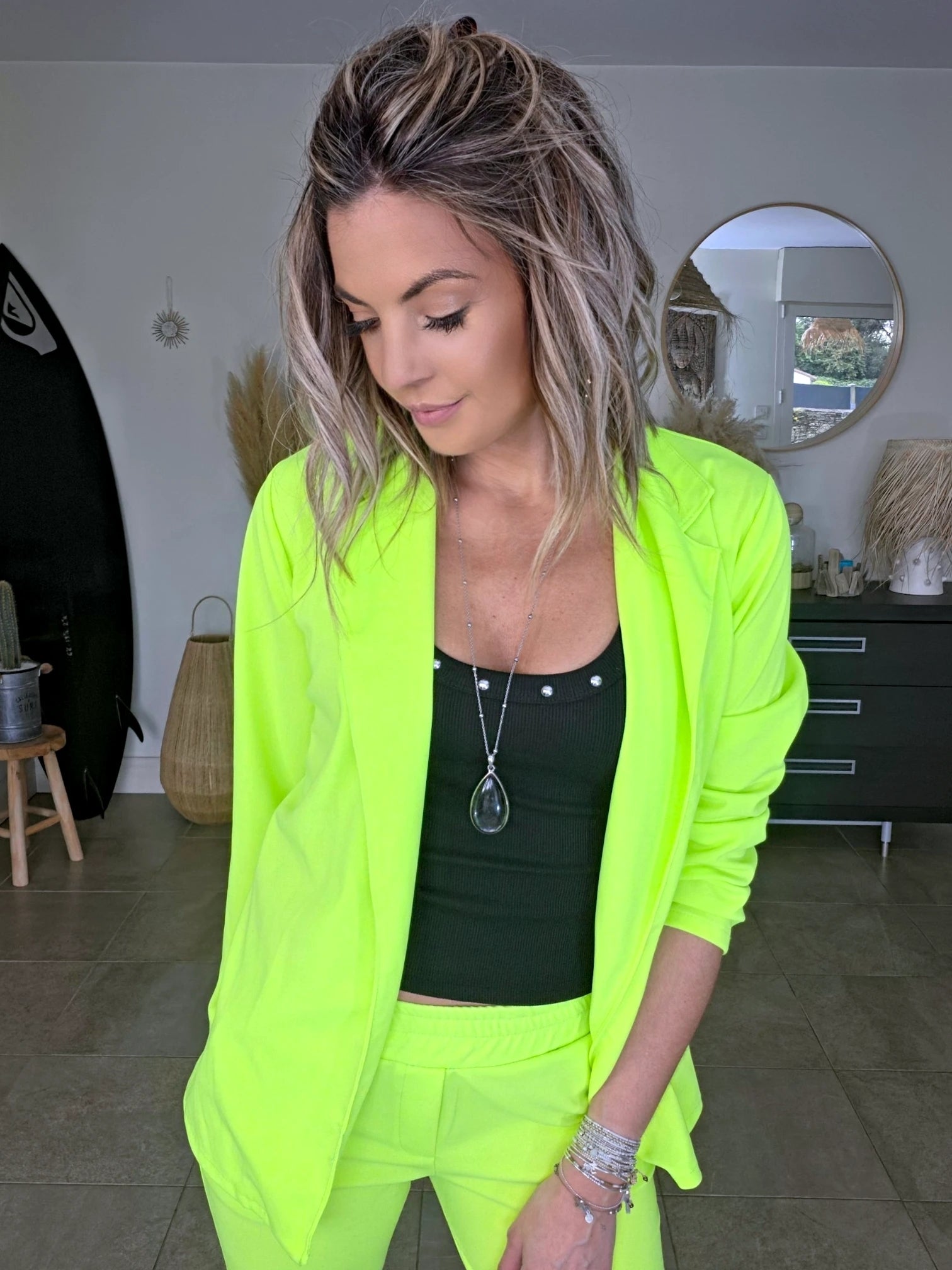 Ensemble veste &amp; pantalon vert-jaune fluo - 𝐌𝐚𝐫𝐢𝐧𝐚𝟒𝟒𝐟𝐚𝐦𝐢𝐥𝐲