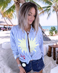 Short en jean bleu foncé