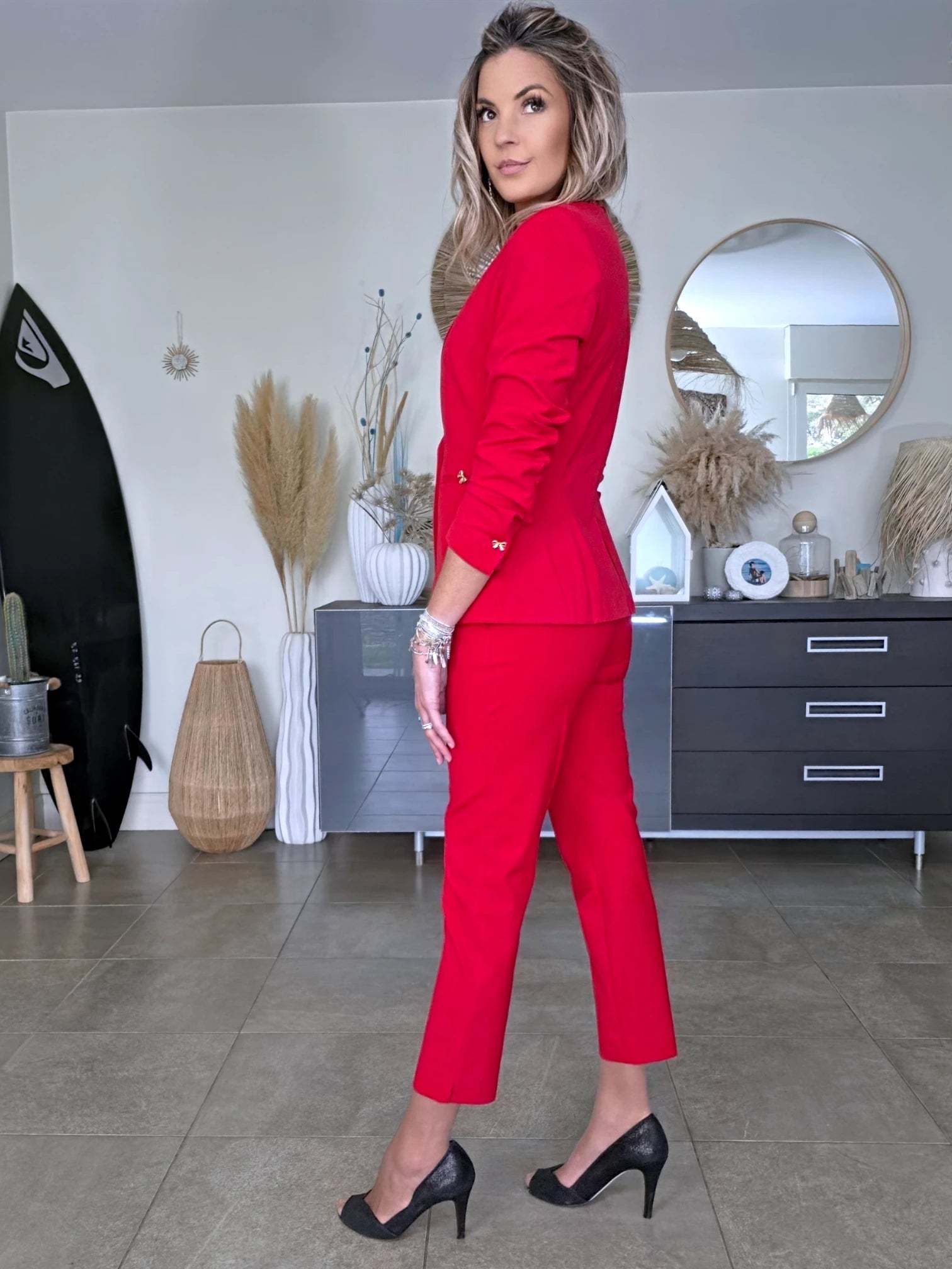 Ensemble veste & pantalon red - 𝐌𝐚𝐫𝐢𝐧𝐚𝟒𝟒𝐟𝐚𝐦𝐢𝐥𝐲
