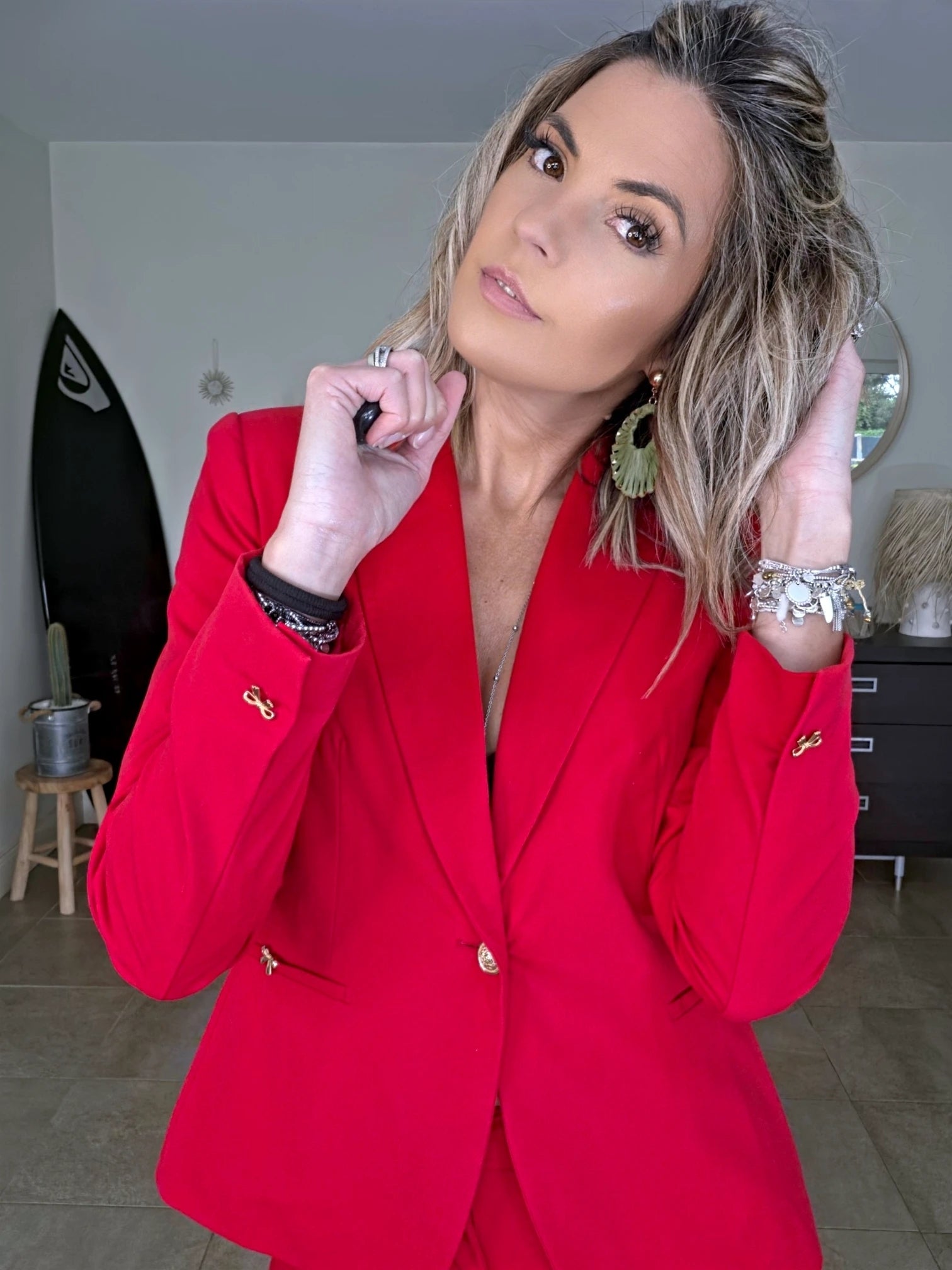 Ensemble veste &amp; pantalon red - 𝐌𝐚𝐫𝐢𝐧𝐚𝟒𝟒𝐟𝐚𝐦𝐢𝐥𝐲
