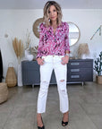 Chemise tie and dye rose fuchsia