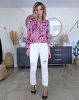 Chemise tie and dye rose fuchsia