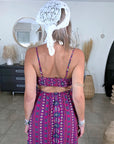 Foulard triangle blanc en crochet