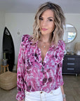 Chemise tie and dye rose fuchsia