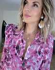 Chemise tie and dye rose fuchsia