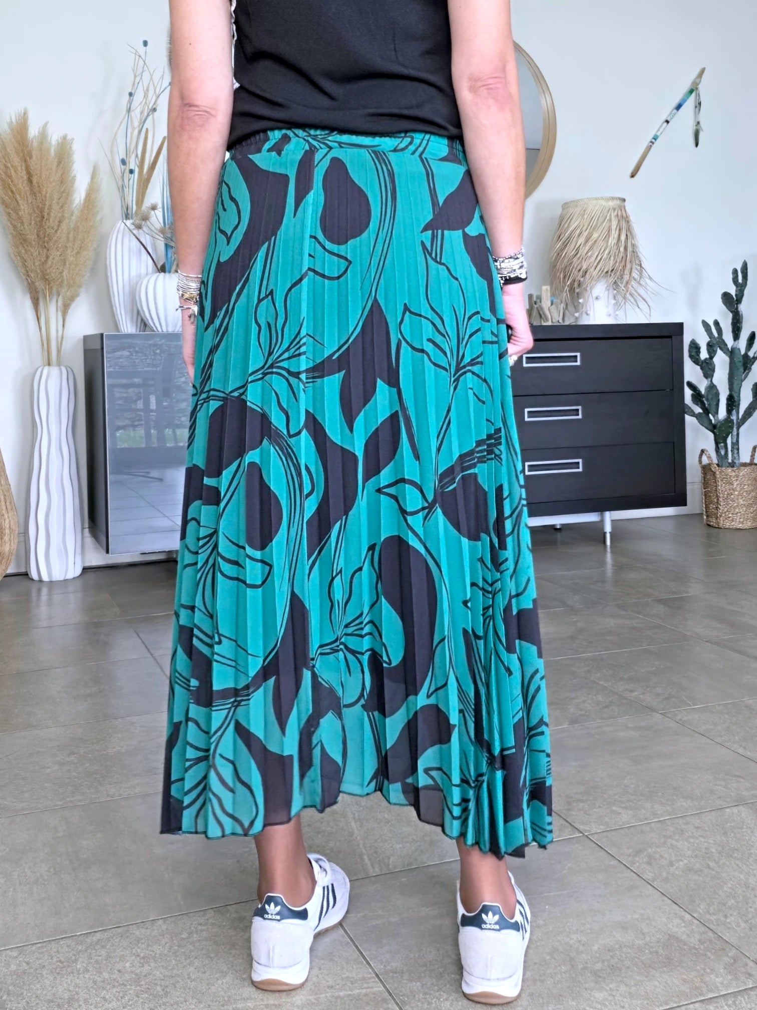Jupe longue verte/bleue à imprimé - 𝐌𝐚𝐫𝐢𝐧𝐚𝟒𝟒𝐟𝐚𝐦𝐢𝐥𝐲