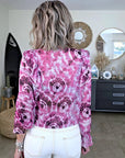 Chemise tie and dye rose fuchsia