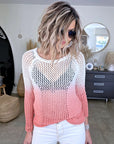 Pull ajouré tie and dye