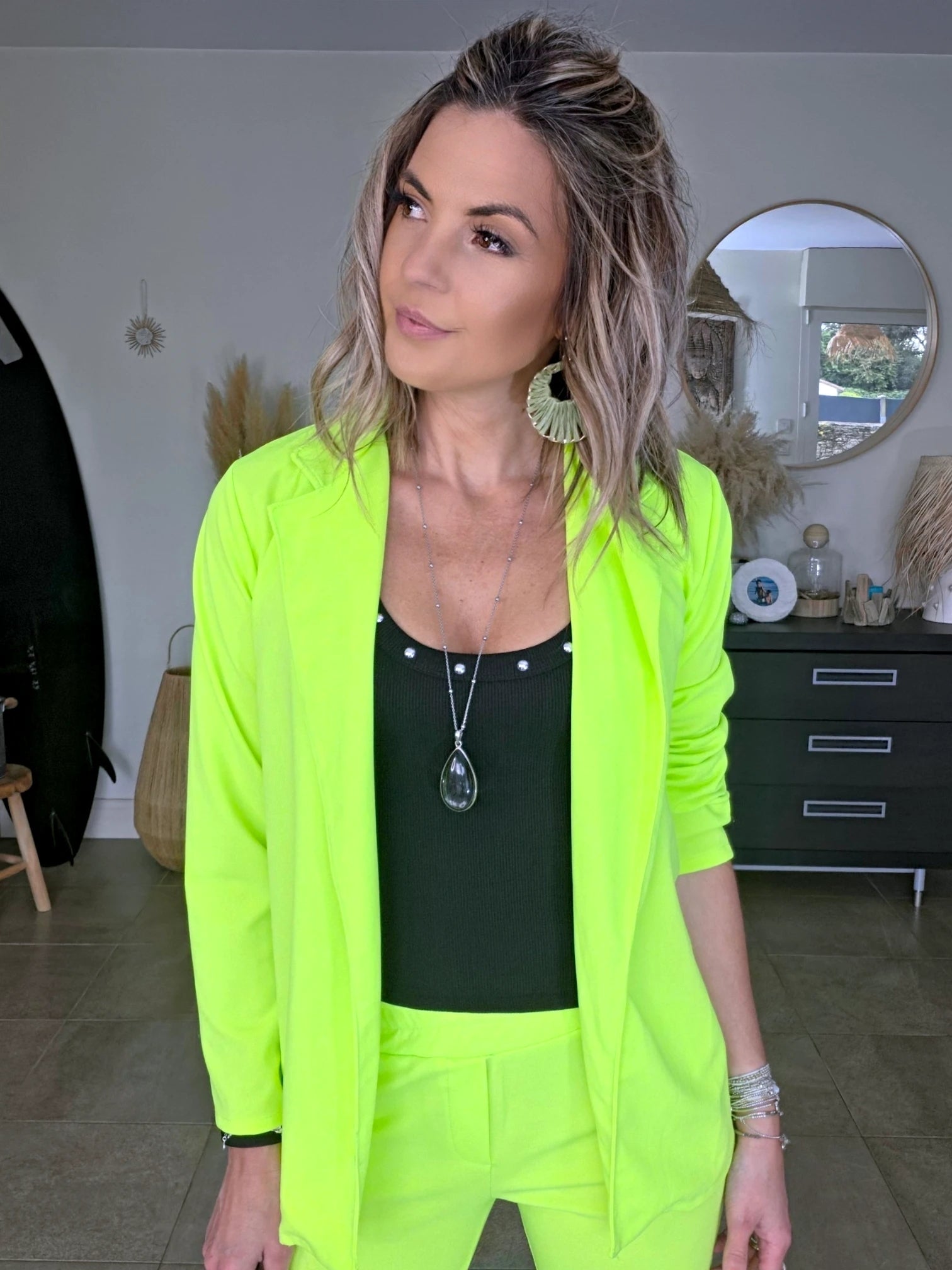 Ensemble veste &amp; pantalon vert-jaune fluo - 𝐌𝐚𝐫𝐢𝐧𝐚𝟒𝟒𝐟𝐚𝐦𝐢𝐥𝐲