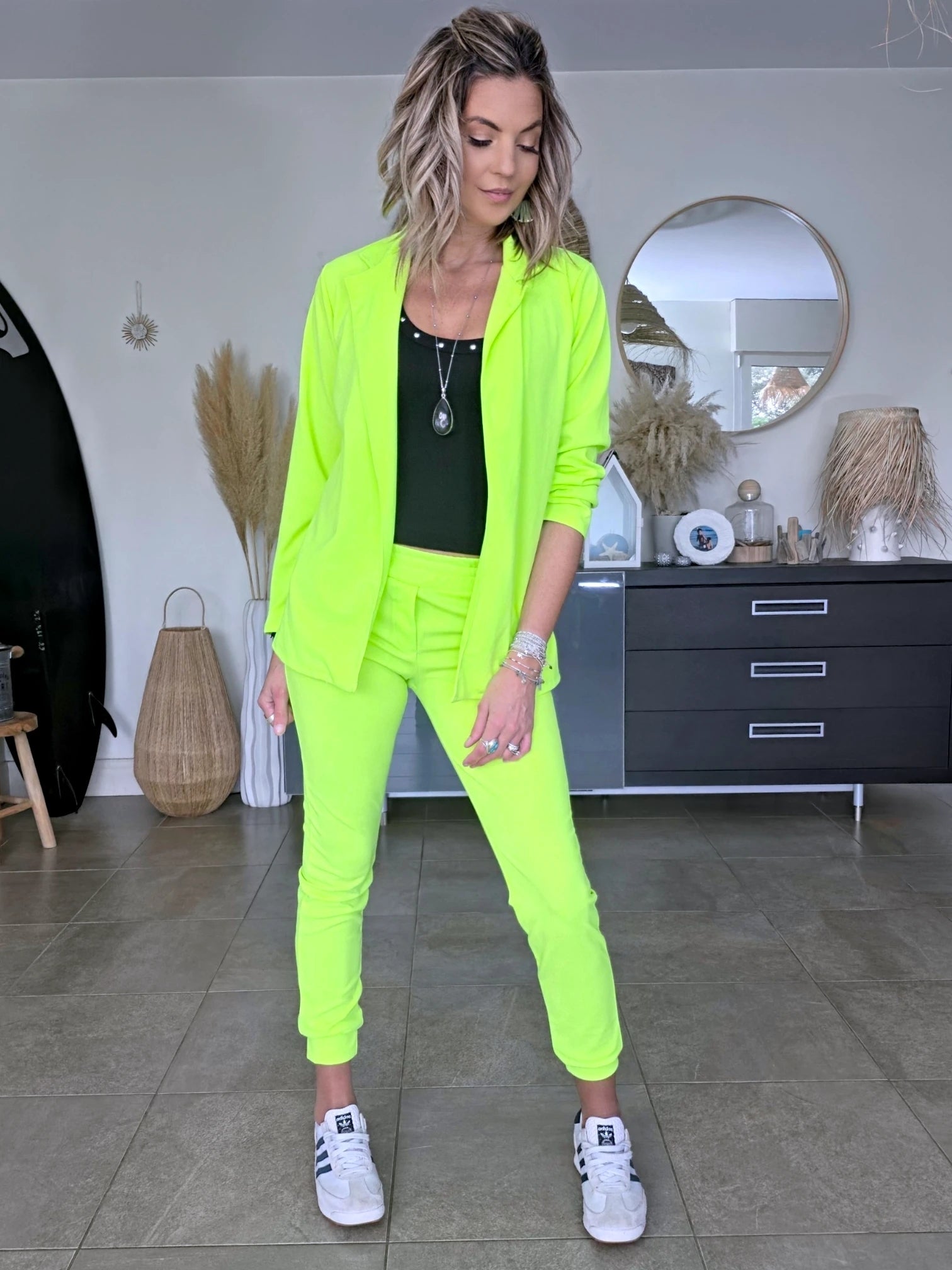 Ensemble veste &amp; pantalon vert-jaune fluo - 𝐌𝐚𝐫𝐢𝐧𝐚𝟒𝟒𝐟𝐚𝐦𝐢𝐥𝐲