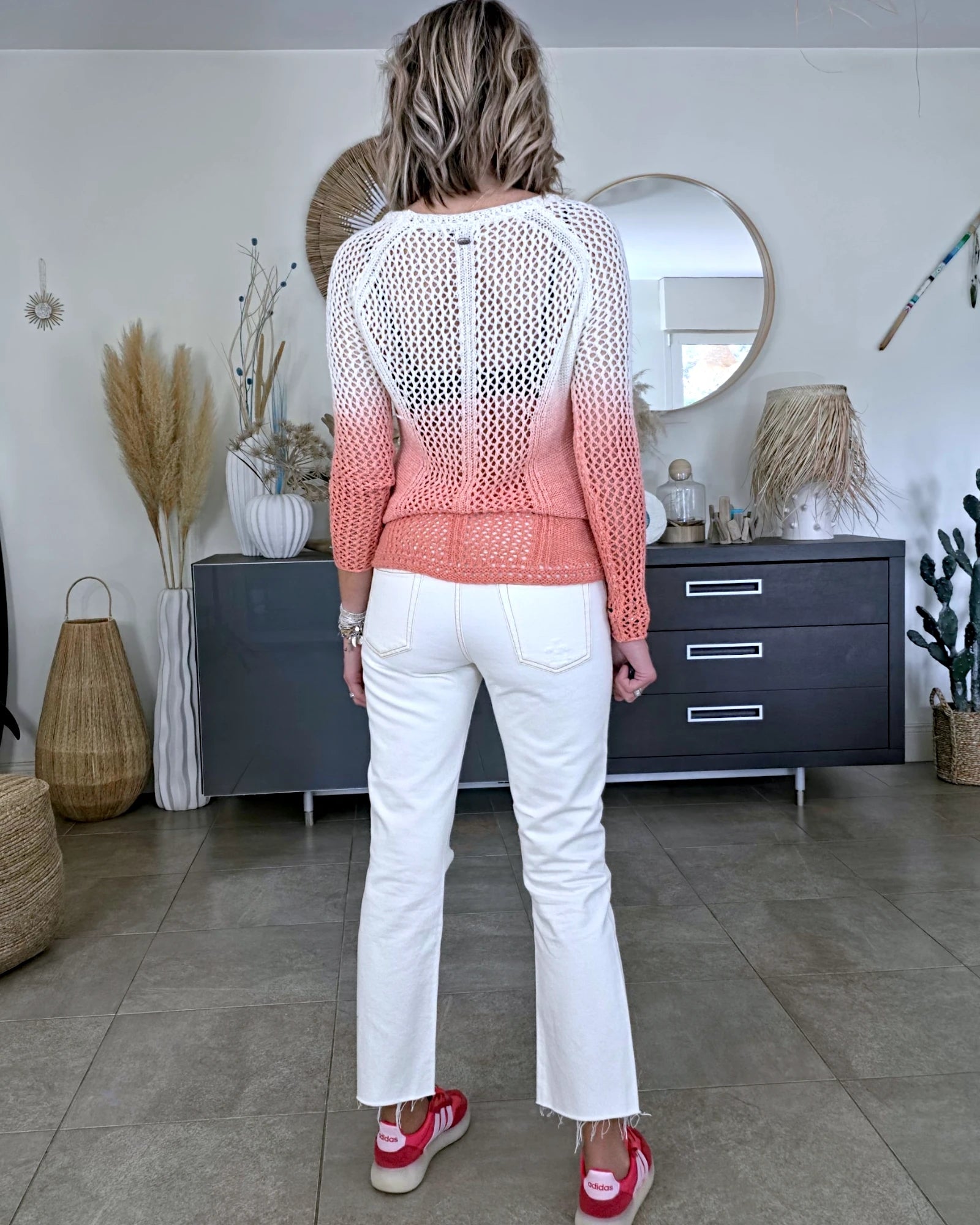 Pull ajouré tie and dye