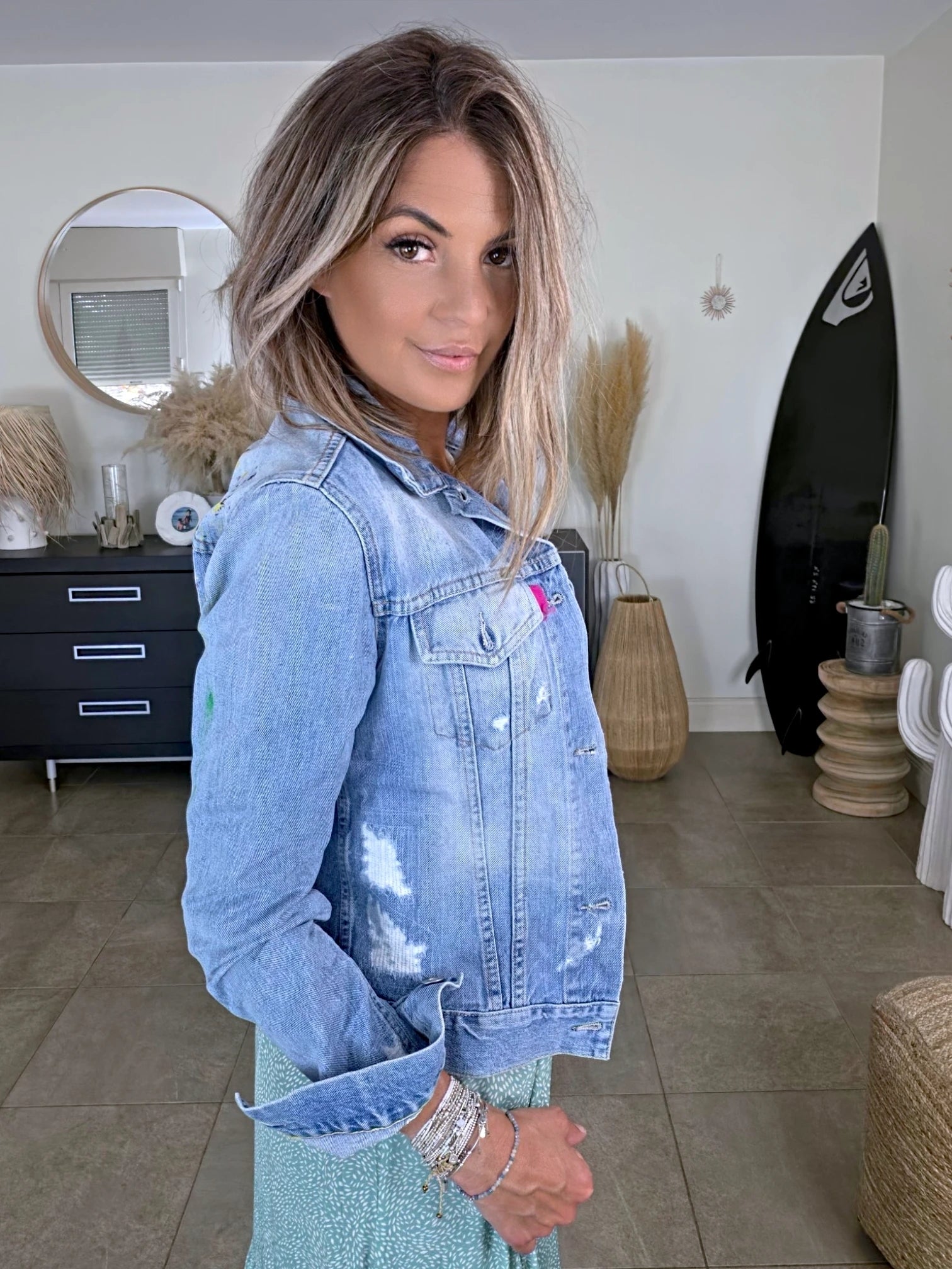Veste cintrée création en jean