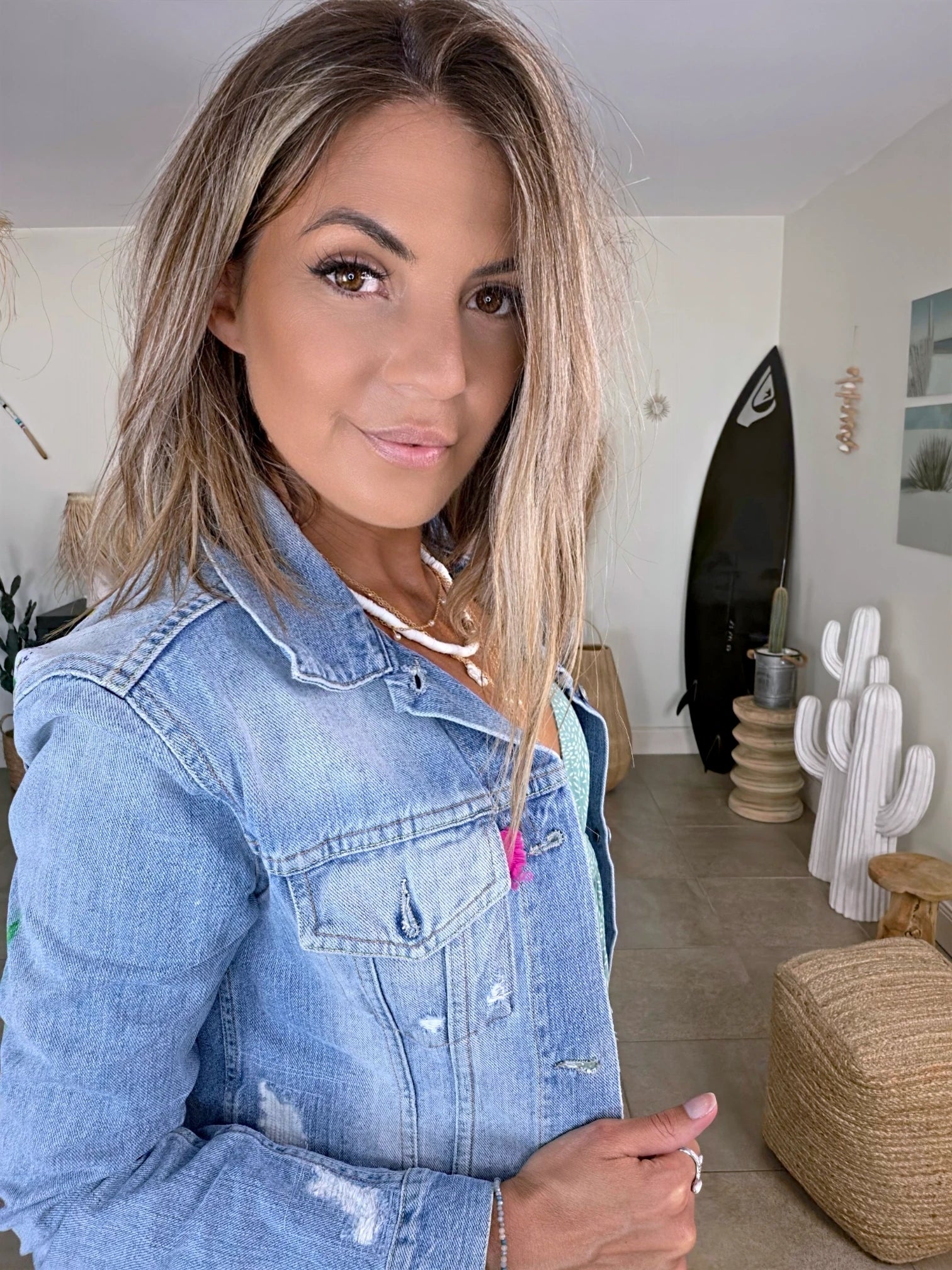 Veste cintrée création en jean