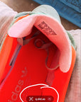 Baskets gazelle Indoor vert d'eau et orange fluo - 𝐌𝐚𝐫𝐢𝐧𝐚𝟒𝟒𝐟𝐚𝐦𝐢𝐥𝐲