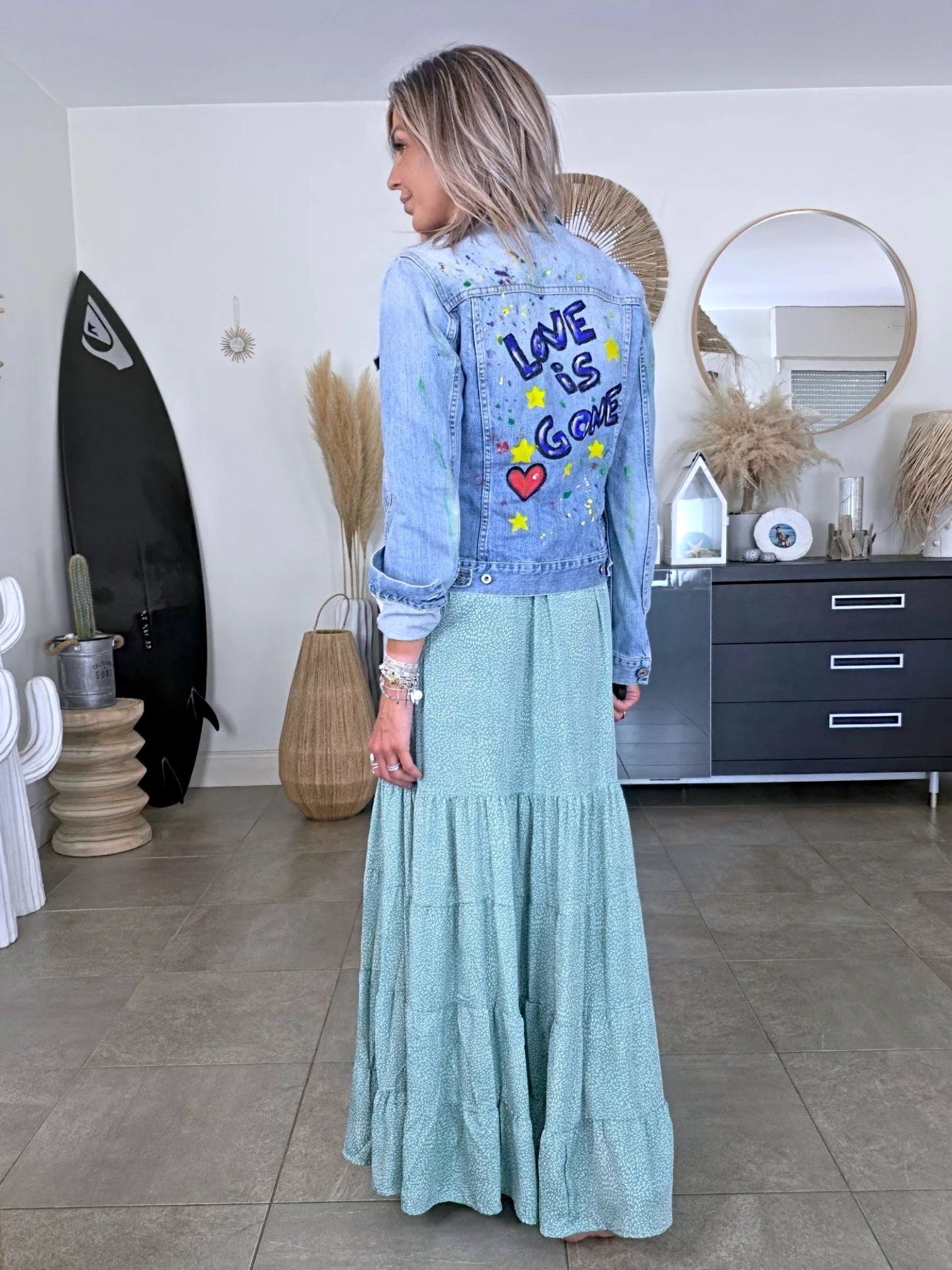 Veste cintrée création en jean
