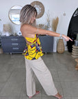 Pantalon cargo à jambe large