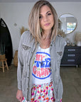 T-shirt blanc "My tee great" - 𝐌𝐚𝐫𝐢𝐧𝐚𝟒𝟒𝐟𝐚𝐦𝐢𝐥𝐲