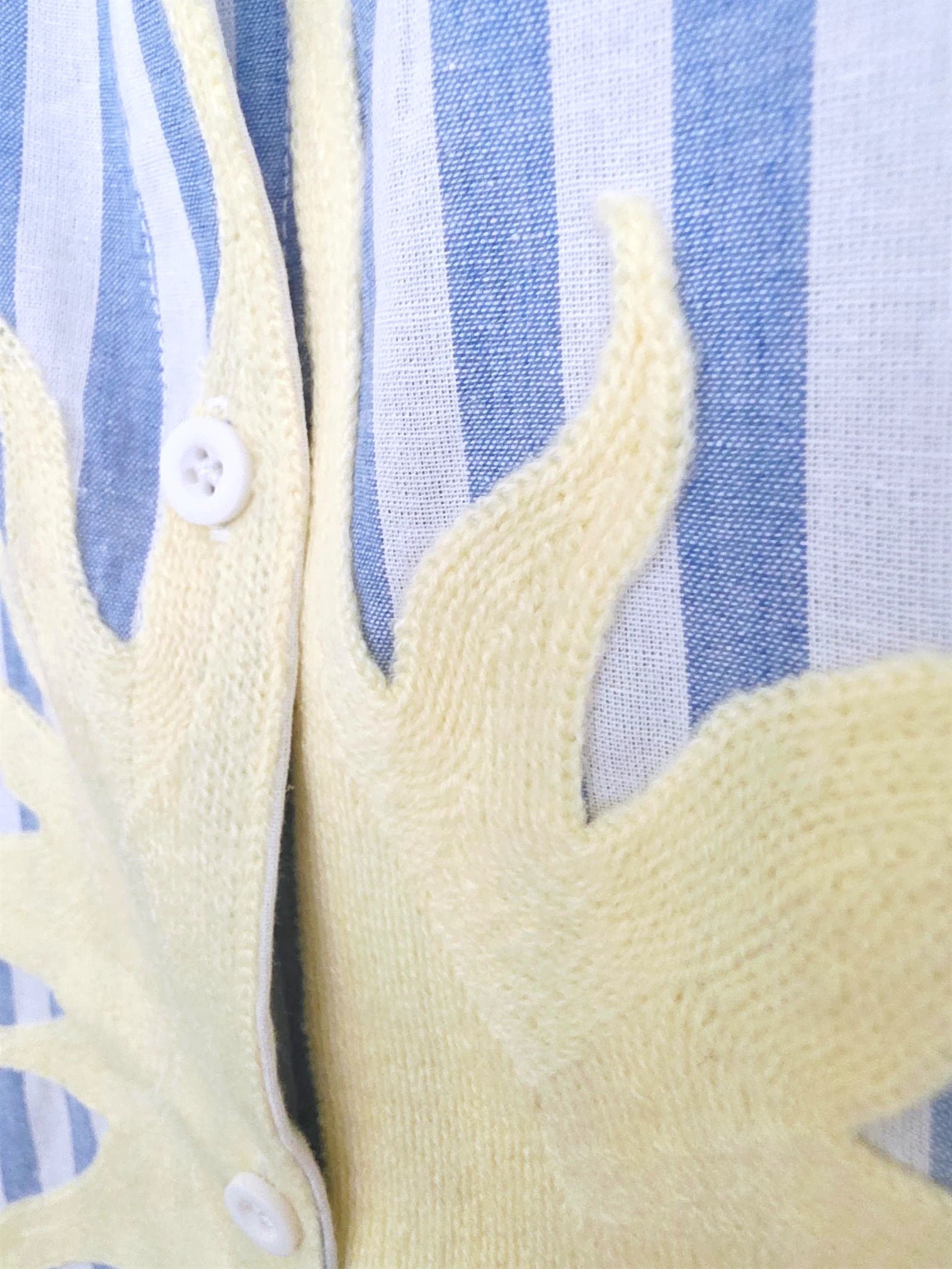 Chemise coton à rayures et broderies