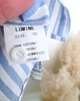Chemise coton à rayures et broderies
