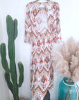 Robe africa à dos ouvert
