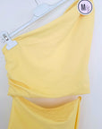 Robe asymétrique jaune